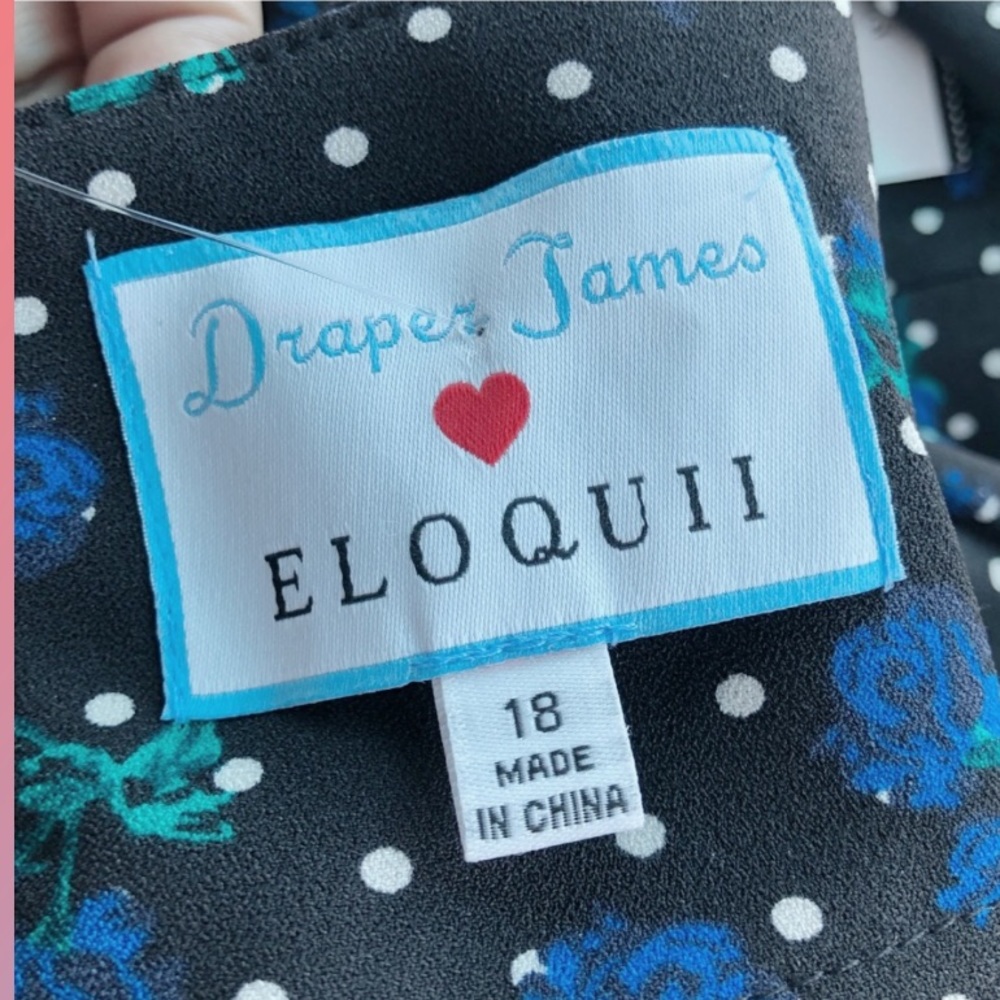 Plus Size Floral Dot Draper James Eloquii Dress - image 3